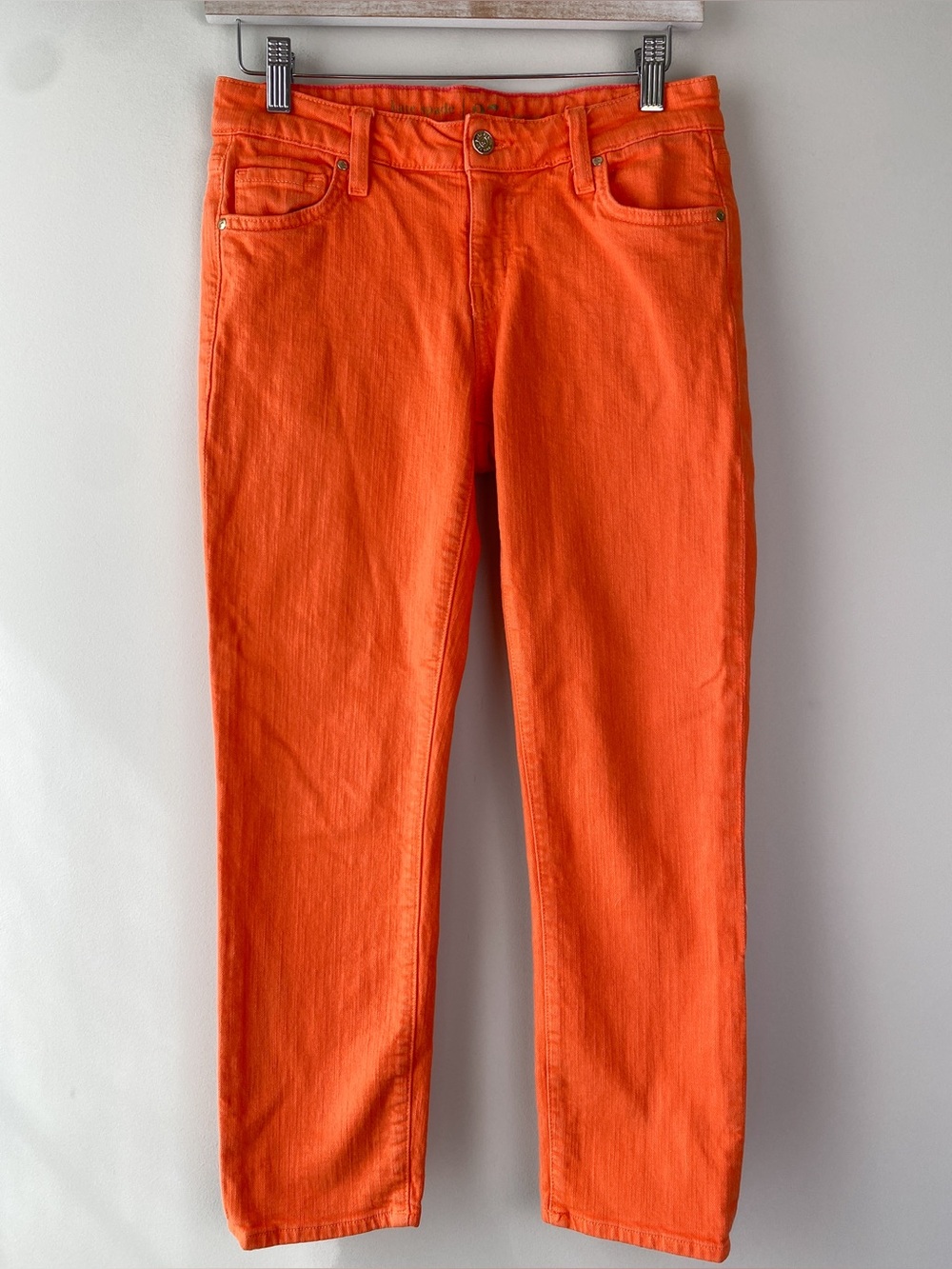 Kate Spade Womens Perry Street Jeans 27 Orange Play Hooky Chic Preppy